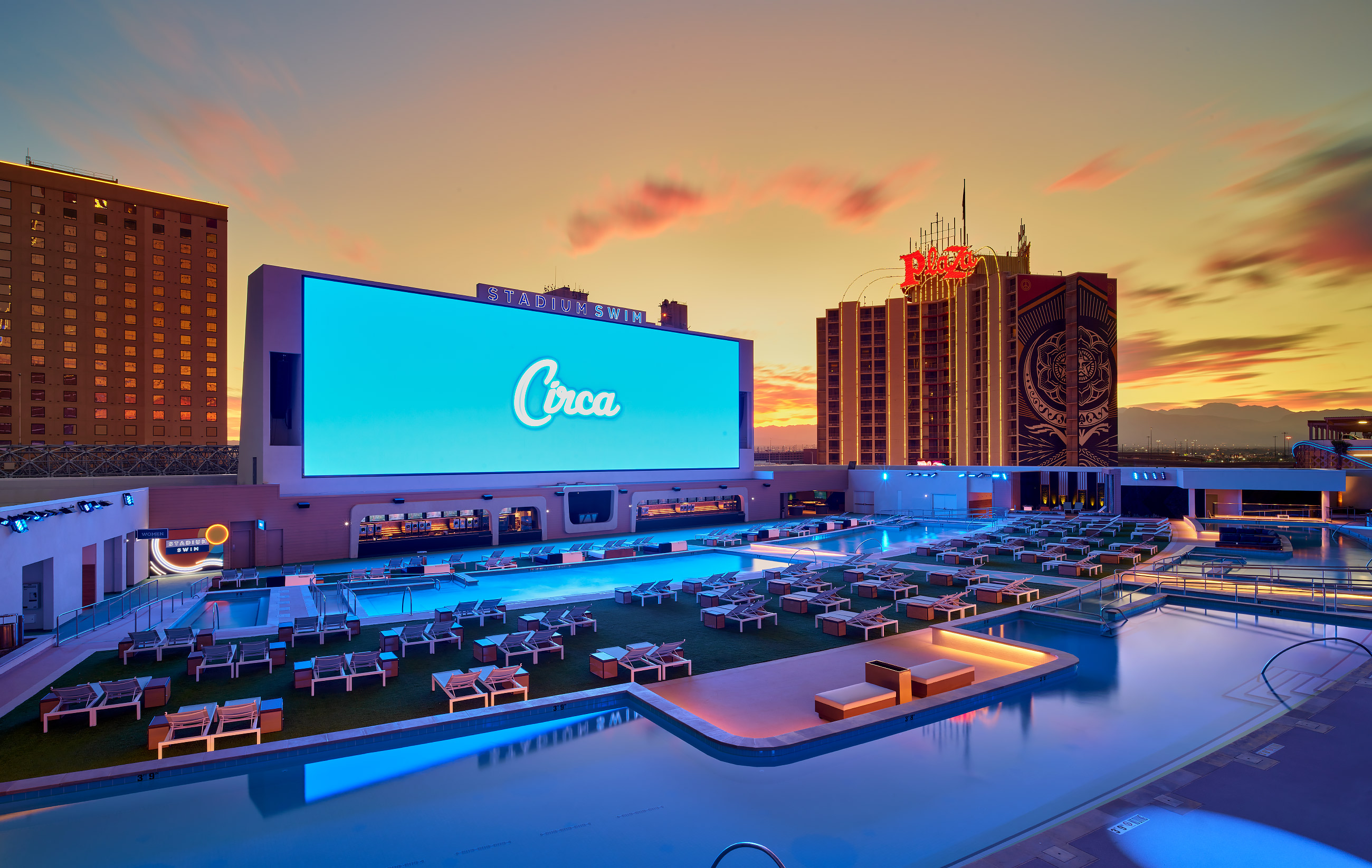 Circa-Hotel-Casino-Pool-Sunset