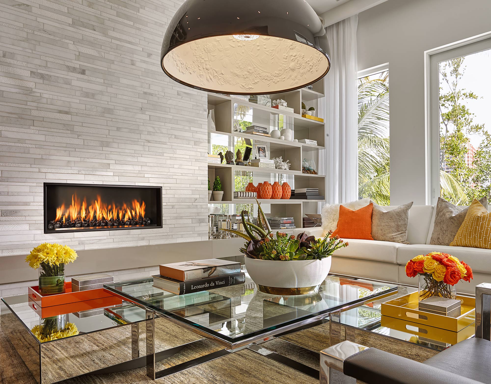 Contemporary-Living-Room-Fireplace-Miami-Beach-Interior-Photographer