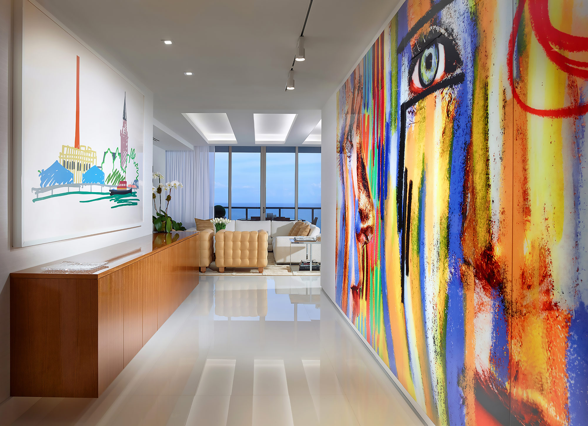 Luxury-Real-Estate-Photography-Living-Art-Hallway