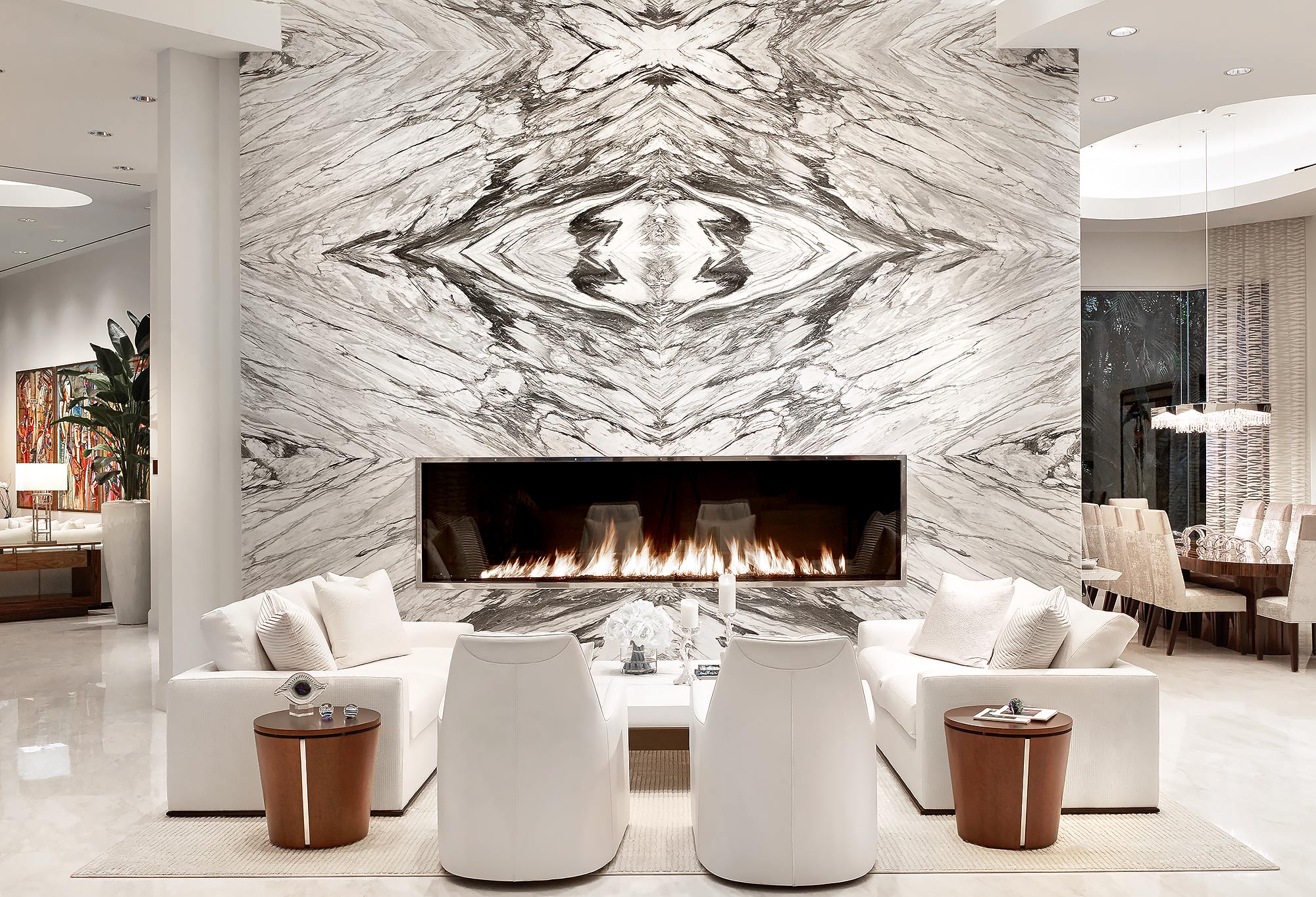 Marble-Fireplace-Interiors-by-Steven-G-Fort-Lauderdale