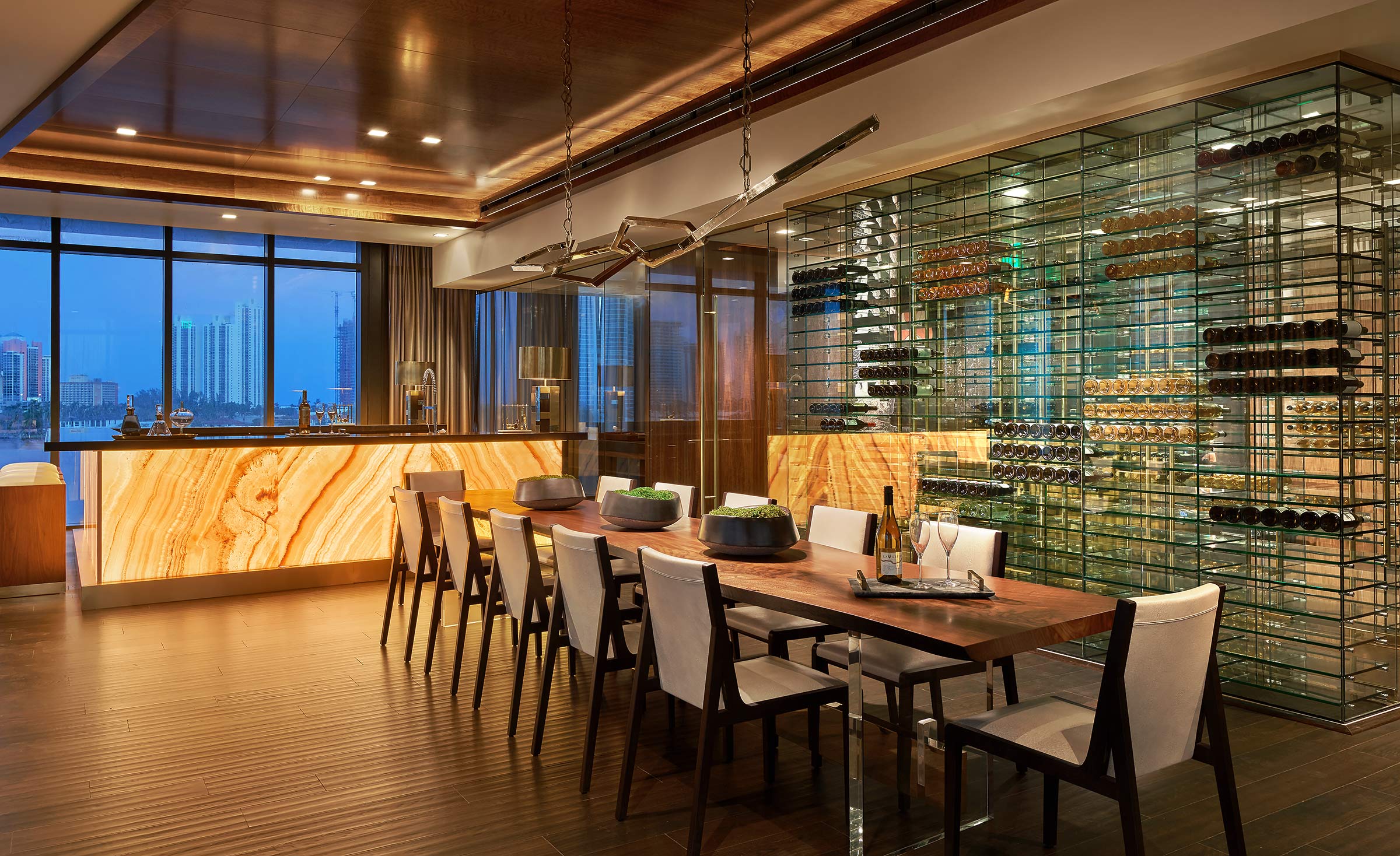 Prive-Condominium-Aventura-Florida-Wine-Room-View